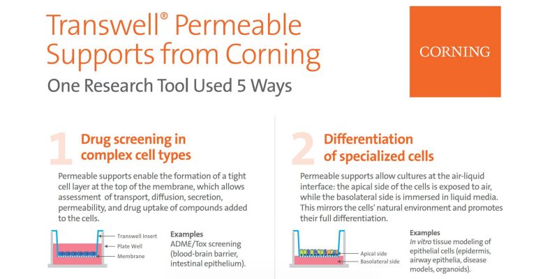 Transwell Permeable Supports from Corning: One Research Tool Used 5 Ways